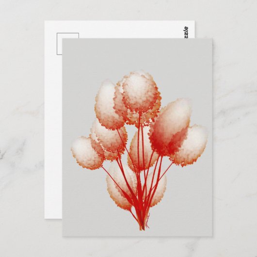 Puffy Blooms Postkarte (Vorne/Hinten)