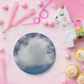 Puffy Cumulus Wolken in blauem Himmel Pappteller (Party)