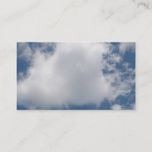 Puffy Cumulus Wolken in blauem Himmel Visitenkarte