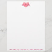 Puffy Heart Briefbogen (Vorderseite)