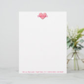 Puffy Heart Briefbogen (Stehend Vorderseite)