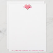 Puffy Heart Briefbogen (Vorne/Hinten)