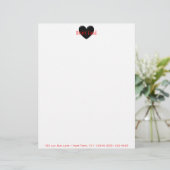 Puffy Heart Briefkopf (Stehend Vorderseite)