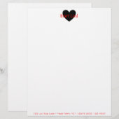 Puffy Heart Briefkopf (Vorne/Hinten)