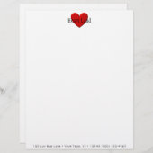 Puffy Heart Briefkopf (Vorne/Hinten)