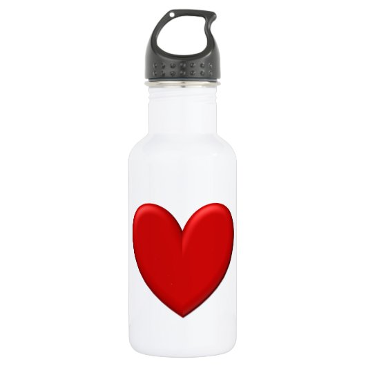 Puffy Heart Edelstahlflasche (Vorderseite)