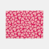 Puffy Hearts Fleecedecke (Vorderseite (Horizontal))