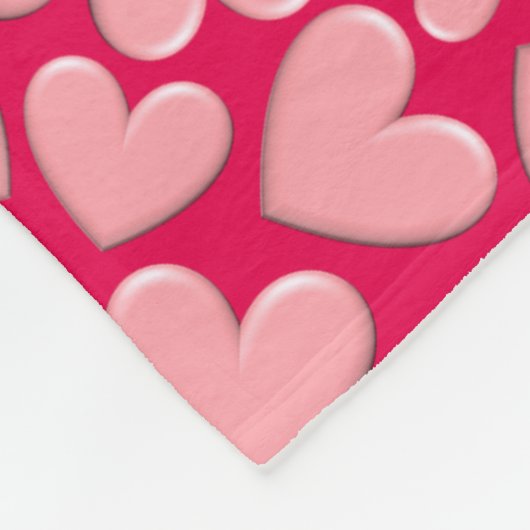 Puffy Hearts Fleecedecke (Ecke)