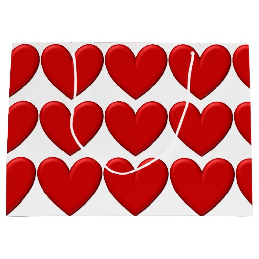 Puffy Hearts Große Geschenktüte (Vorderseite)