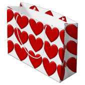 Puffy Hearts Große Geschenktüte (Rückseite Schrägansicht)