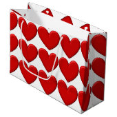 Puffy Hearts Große Geschenktüte (Vorderseite Schrägansicht)