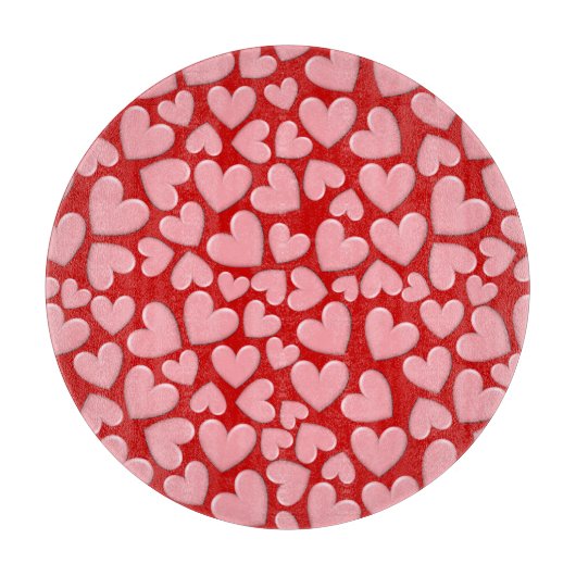 Puffy Hearts Schneidebrett (Vorderseite)