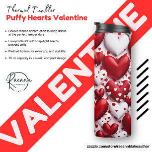 Puffy Hearts Thermobecher Thermosbecher