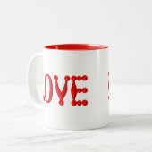 Puffy LIEBE Zweifarbige Tasse (Vorderseite Links)