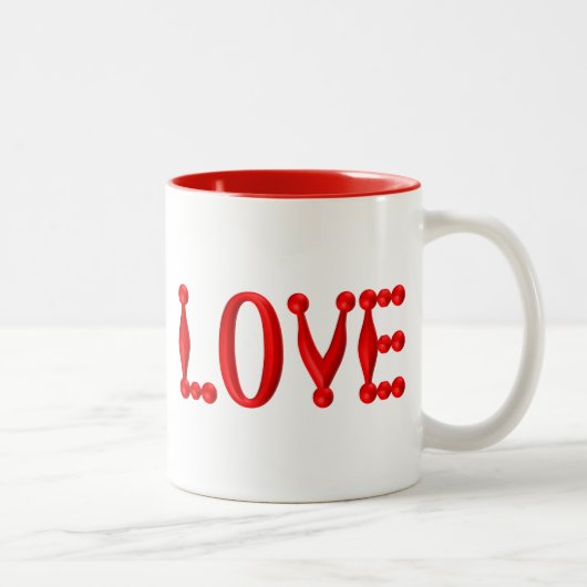Puffy LIEBE Zweifarbige Tasse (Rechts)