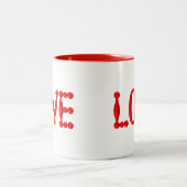 Puffy LIEBE Zweifarbige Tasse (Mittel)