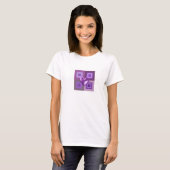Puffy Lila Heart Design T-Shirt (Vorne ganz)