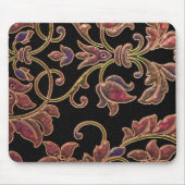 Puffy Look Damask auf Black Mousepad (Vorne)