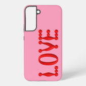 Puffy Red LIEBE Samsung Galaxy Hülle (Rückseite)