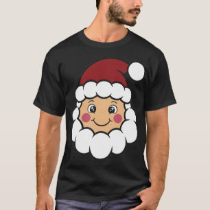 Puffy Santa-Gesicht Weihnachts-T-Shirt T-Shirt