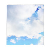 Puffy White Clouds and Blue Sky Notizblock (Vorderseite)