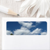 Puffy White Clouds Rücksendeadressen-Aufkleber (Insitu)