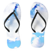 Puffy White Clouds und Blue Sky Badesandalen (Fußbett)