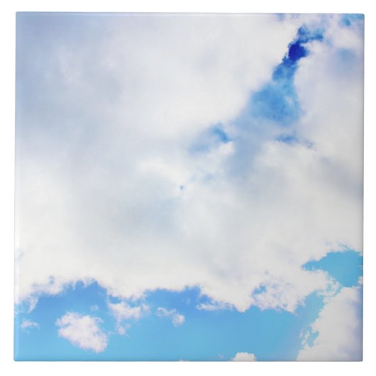 Puffy White Clouds und Blue Sky Fliese (Vorderseite)