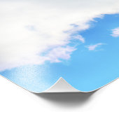Puffy White Clouds und Blue Sky Fotodruck (Ecke)