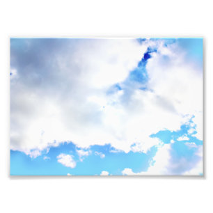 Puffy White Clouds und Blue Sky Fotodruck