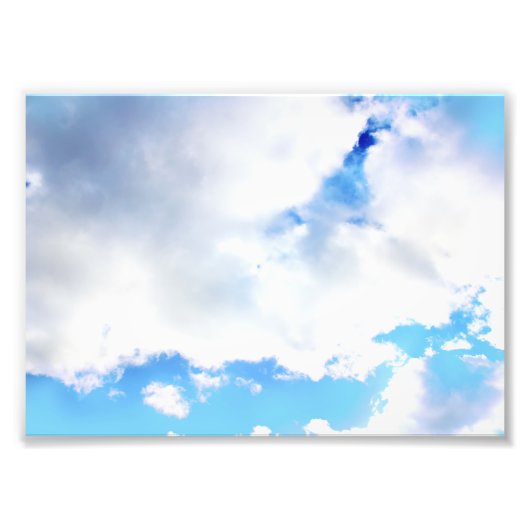 Puffy White Clouds und Blue Sky Fotodruck (Vorne)