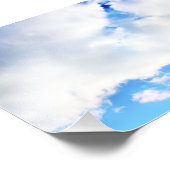 Puffy White Clouds und Blue Sky Fotodruck (Ecke)