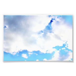 Puffy White Clouds und Blue Sky Fotodruck