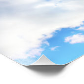 Puffy White Clouds und Blue Sky Fotodruck (Ecke)