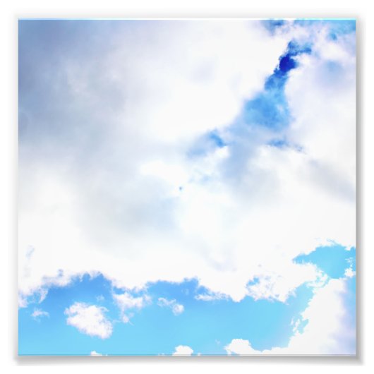 Puffy White Clouds und Blue Sky Fotodruck (Vorne)