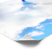 Puffy White Clouds und Blue Sky Fotodruck (Ecke)
