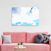 Puffy White Clouds und Blue Sky Leinwanddruck (Insitu (Wohnzimmer))