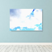 Puffy White Clouds und Blue Sky Leinwanddruck (Insitu (Holzboden))