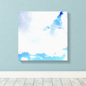 Puffy White Clouds und Blue Sky Leinwanddruck (Insitu (Holzboden))