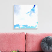 Puffy White Clouds und Blue Sky Leinwanddruck (Insitu (Wohnzimmer))