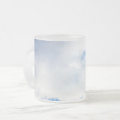 Puffy White Clouds und Blue Sky Mattglastasse (Vorderseite Links)