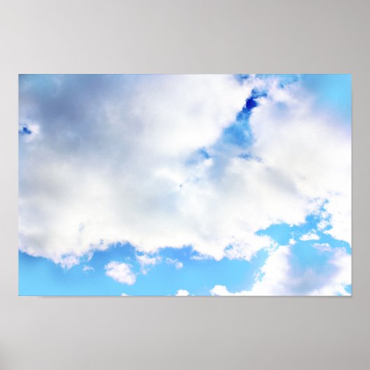 Puffy White Clouds und Blue Sky Poster (Vorne)