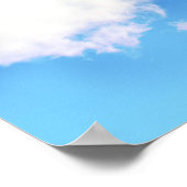 Puffy White Clouds und Blue Sky Poster (Ecke)