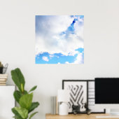 Puffy White Clouds und Blue Sky Poster (Heimbüro)