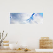Puffy White Clouds und Blue Sky Poster (Küche)