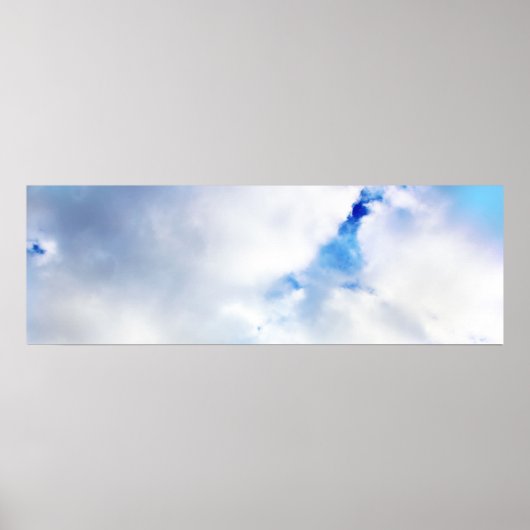 Puffy White Clouds und Blue Sky Poster (Vorne)