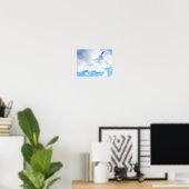 Puffy White Clouds und Blue Sky Poster (Heimbüro)