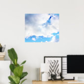 Puffy White Clouds und Blue Sky Poster (Heimbüro)