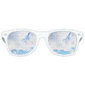 Puffy White Clouds und Blue Sky Sonnenbrille (Vorderseite)