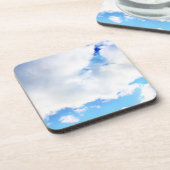 Puffy White Clouds und Blue Sky Untersetzer (Linke Seite)